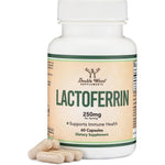 Double Wood Supplements Lactoferrin 60 capsules front bottle view for immune support