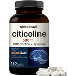NatureBell Citicoline 500mg 120 Capsules front view bottle