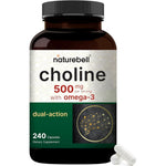 NatureBell Choline 500mg with Omega-3 bottle front view