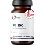 Designs for Health PS 150 Phosphatidylserine 60 capsules front view bottle showing premium brain health supplement label