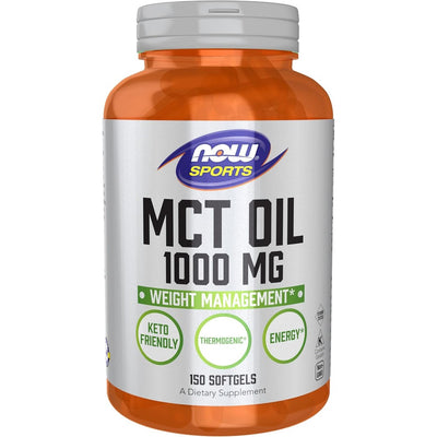 NOW Foods Sports Nutrition, MCT (Medium-chain triglycerides) Oil 1,000 mg, Weight Management, 150 Softgels
