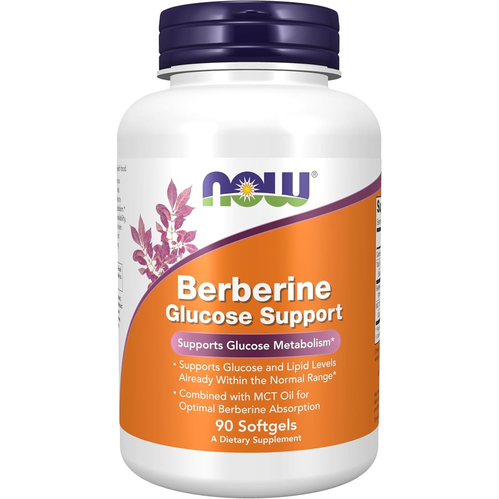 Now Foods Berberine Glucose Support 90 softgels bottle front view