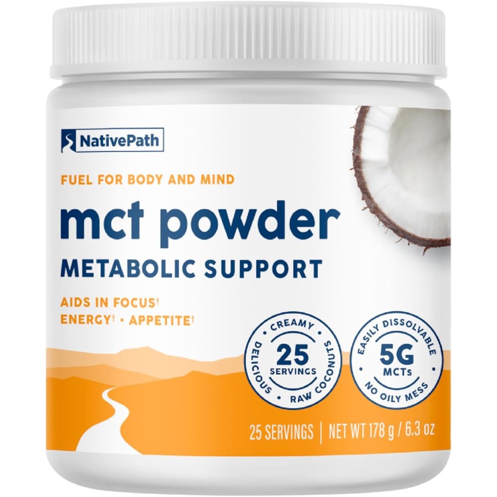 NativePath MCT Oil Powder Supplement container front view