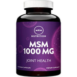 MRM Nutrition MSM 1000mg bottle front view showing 120 vegan capsules for joint health support