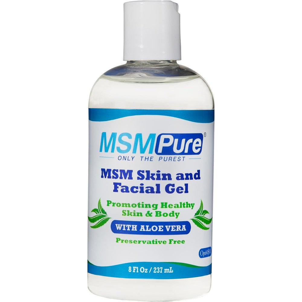 Kala Health MSMPure Skin and Facial Gel front view bottle for radiant skin care