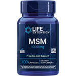 Life Extension Methylsulfonylmethane 1000 mg joint support supplement front bottle view