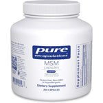Pure Encapsulations MSM Capsules 250 count front view bottle showing premium joint supplement packaging