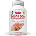 Andrew Lessman MSM 500 Organic Sulfur 60 Capsules front view bottle for joint health.