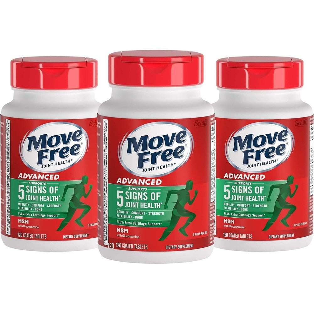 Move Free Schiff Advanced joint support tablets front view bottle packaging