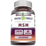 Amazing Nutrition MSM 2000mg 120 Capsules front view bottle for joint health