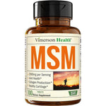 Vimerson Health MSM 2000mg Joint Support front view bottle showing 100 vegan capsules label