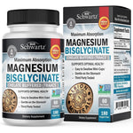 BioSchwartz Magnesium Bisglycinate 180 veggie capsules front bottle view