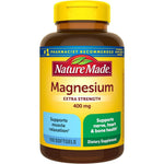 Nature Made Extra Strength Magnesium Oxide 400 mg front view bottle