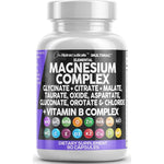 Clean Nutraceuticals Magnesium Complex 180 capsules bottle front view showing advanced 9 in 1 formula
