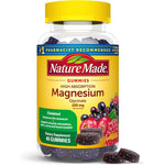 Nature Made Magnesium Glycinate 100mg 40 Gummies front bottle packaging displaying mixed berry flavor.