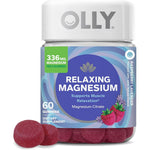 OLLY Relaxing Magnesium Citrate Gummies 60 Count front view bottle for stress relief