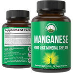 Peak Performance Manganese Chelated Supplement front view