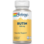 Solaray Rutin five hundred milligrams vascular support supplement front view