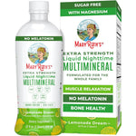 MaryRuth Organics Extra Strength Nighttime Liquid Multimineral bottle front view for premium sleep supplements.