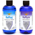 RnA ReSet ReMag and ReMyte liquid mineral bundle front view authentic USA imported supplements.