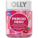 OLLY Period Hero PMS Support 60 Gummies front view bottle for hormonal balance