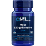 Life Extension Mega L Ergothioneine 25mg 30 capsules front packaging bottle