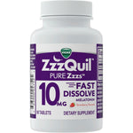 Vicks ZzzQuil Pure Zzzs Fast Dissolve Melatonin 10mg bottle front view sleep supplement India