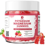 Lukaree Magnesium Glycinate and Potassium Gummies 2 pack front bottle view for muscle relaxation and sleep.
