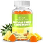 Boasi Potassium Chloride Electrolyte Gummies front view bottle for daily muscle relief supplement.
