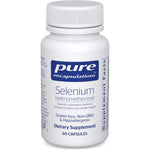 Pure Encapsulations Selenium 200mcg 60 Capsules front bottle label view for immune support