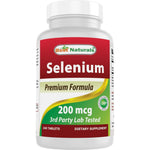 Best Naturals Selenium 200mcg 240 Tablets front view bottle for immune health