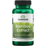 Swanson Superior Herbs Bamboo Extract 60 vegetarian capsules front bottle view for hair skin and nail health