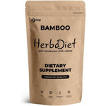 Herbadiet Bamboo Extract Powder front view in 50 gram pouch.