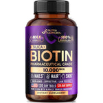 Nutraharmony Biotin 10000mcg with Silicon bottle front view