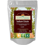 Cape Crystal Sodium Citrate food grade powder eight Ounce pouch front view for modernist cooking.