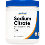 Nutricost Sodium Citrate Powder front view jar with blue lid