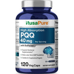 NusaPure PQQ 40mg supplement front view bottle for cellular energy