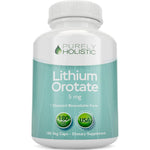 Purely Holistic Lithium Orotate 5mg bottle front view for cognitive wellness