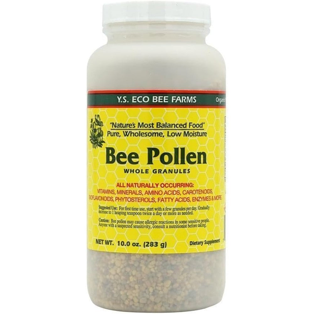 Y.S. Eco Bee Farms Low Moisture Bee Pollen Whole Granules dietary supplement front view