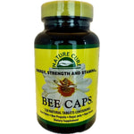 Nature Cure Bee Caps 120 caplets bottle front view showing premium USA imported wellness packaging.