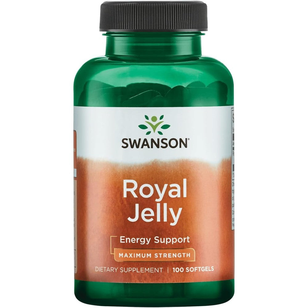 Swanson Royal Jelly 1000 Milligrams 100 Softgels bottle front view for immune health support.