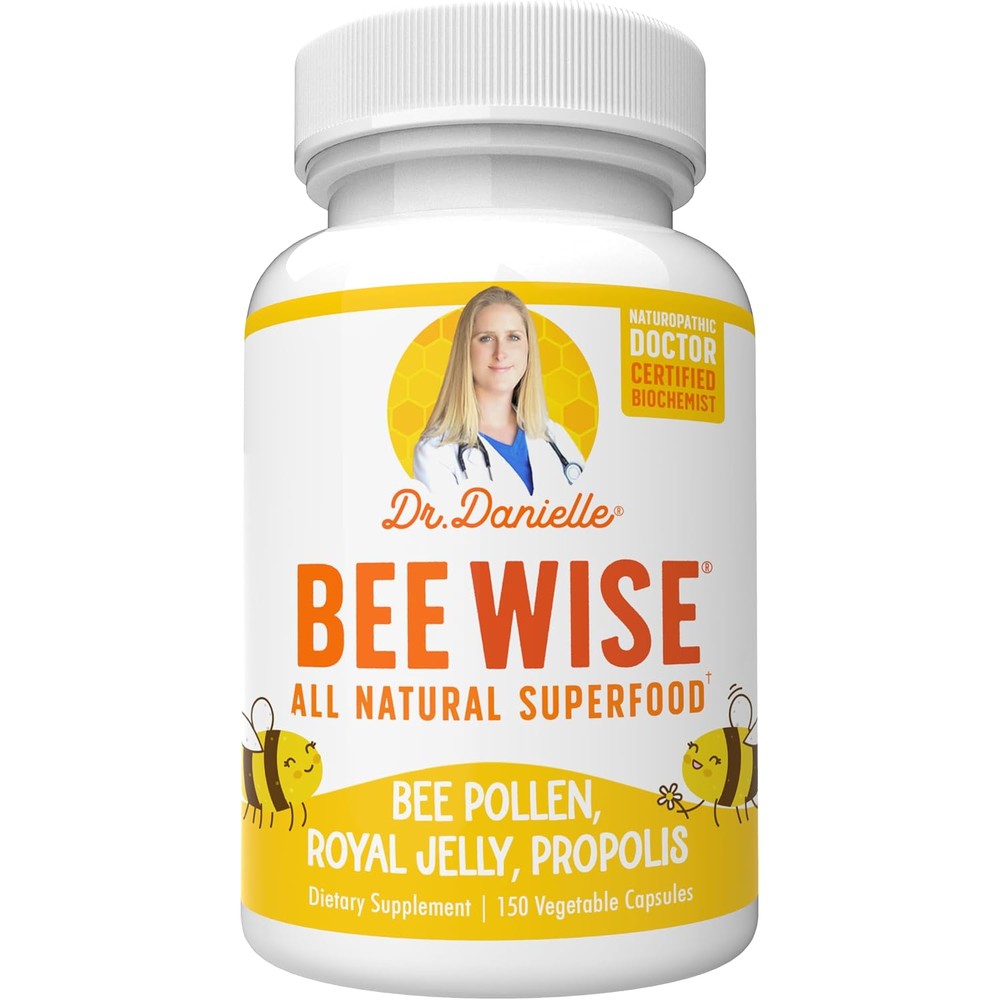 Doctor Danielle Bee Wise front label view showing immune support dietary supplement packaging