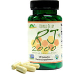 Greenbow Royal Jelly 2000mg front view of bottle containing sixty organic vegan capsules for cellular energy