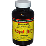 YS Eco Bee Farms Royal Jelly 2000mg 75 capsules front view bottle dietary supplement