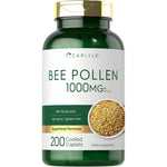 Carlyle Bee Pollen Complex 1000mg front view bottle containing 200 caplets.