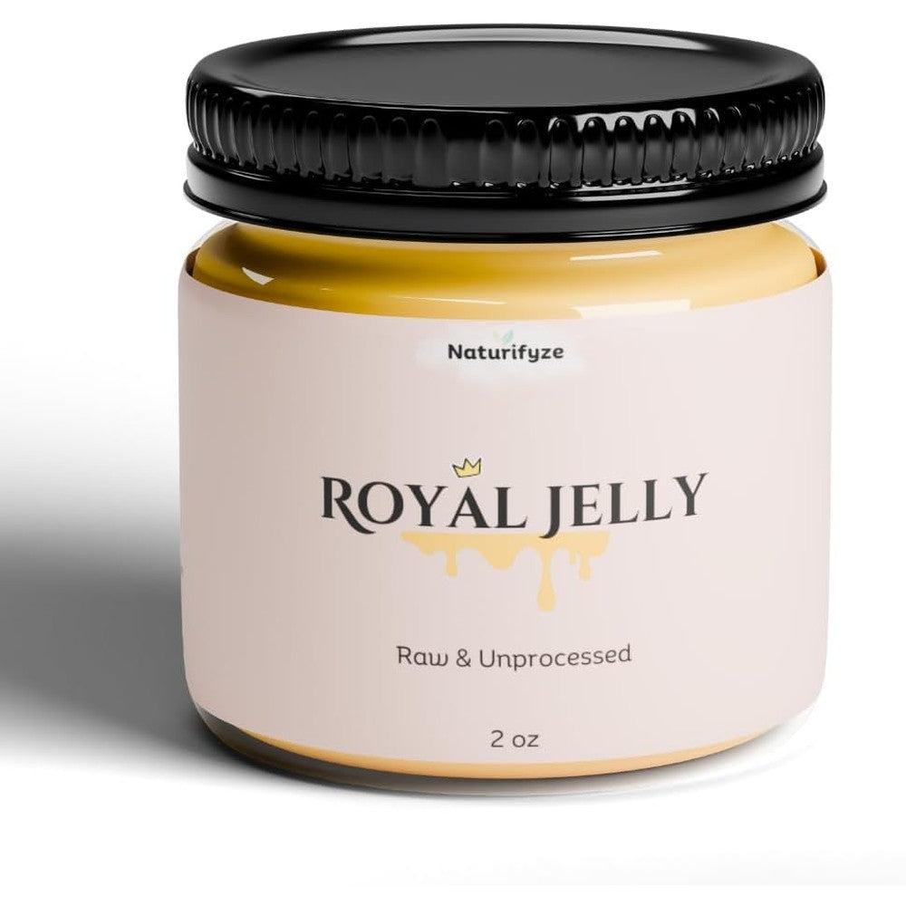 Naturifyze Pure Royal Jelly raw unprocessed skincare jar front view