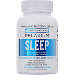 Relaxium Sleep Aid 60 vegan capsules bottle front view showing melatonin and magnesium formula labels