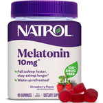 Natrol Melatonin Ten Milligrams Strawberry Gummies front bottle view for adult sleep support.