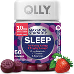 OLLY Maximum Strength Sleep Gummies front view bottle for healthy sleep support