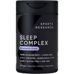 Sports Research Sleep Complex Melatonin Free 60 Veggie Capsules front bottle view